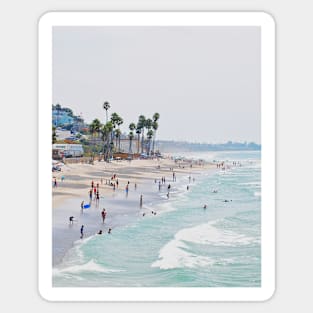 California beach, Ocean, Coast, Beach art, Water Sticker